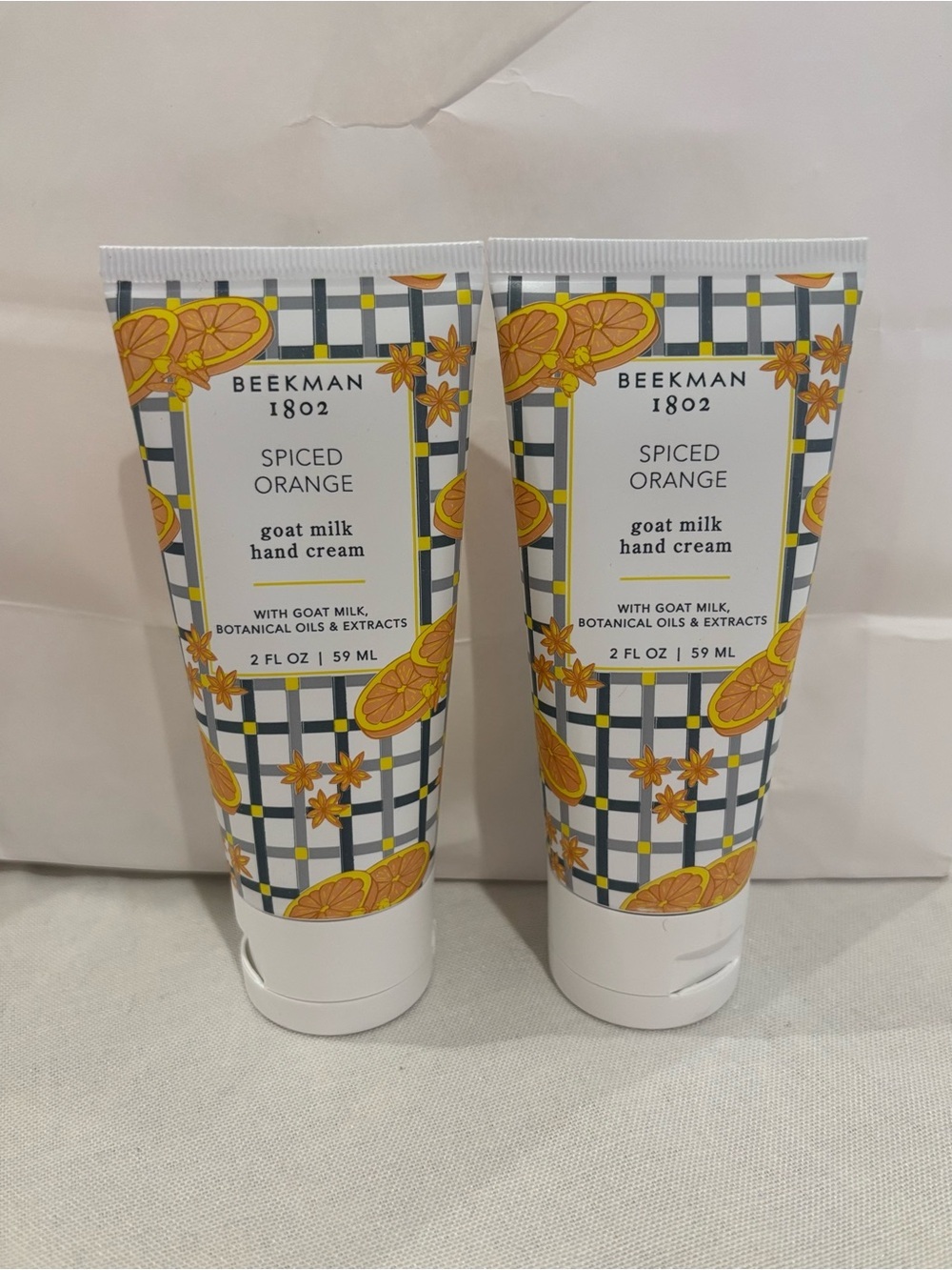 Beekman 1802 Spiced Orange Goat Milk Hand Cream Duo 2 oz Set of 2